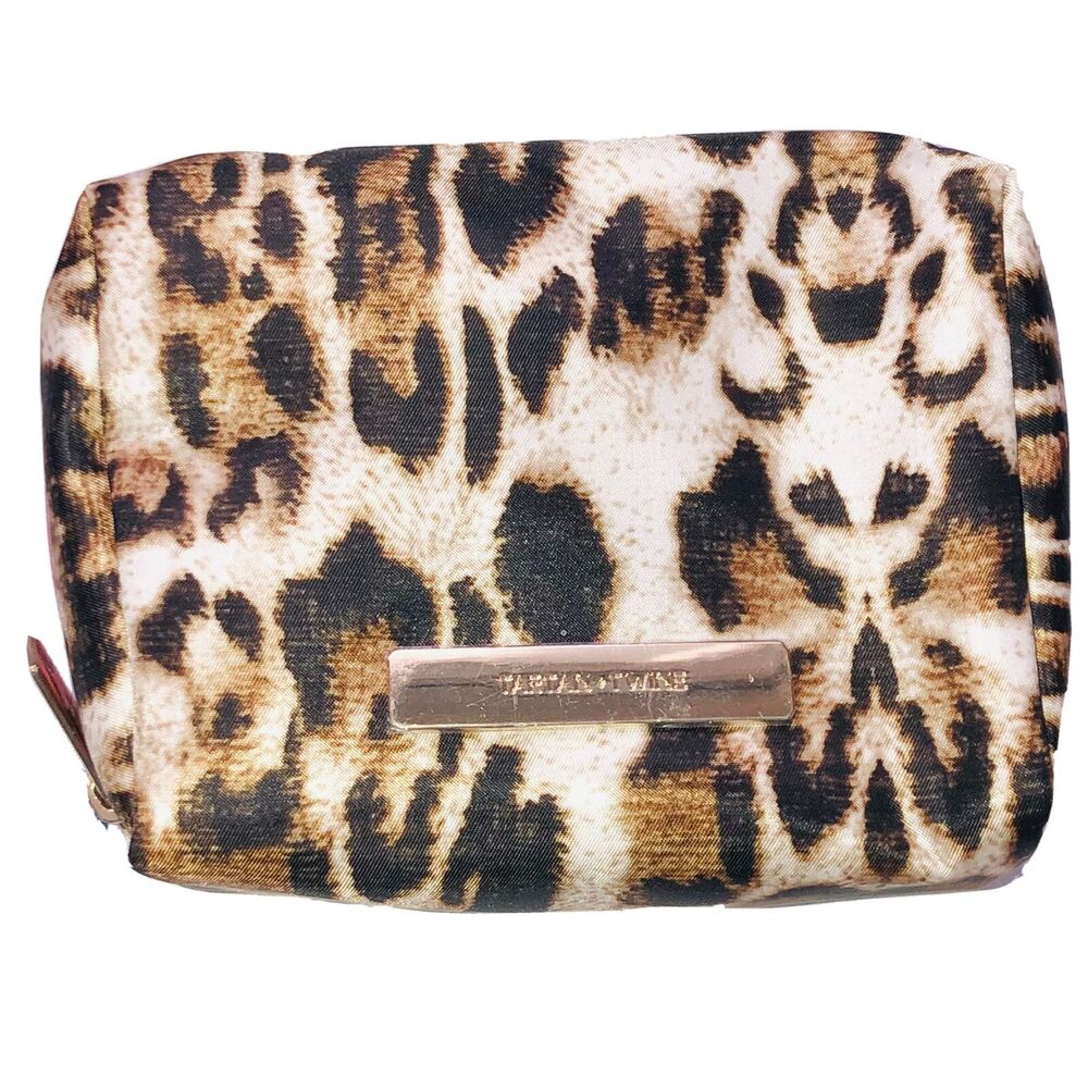 Tartan + Twine Animal Print Makeup Organizer Cosmetics 5.5” X 4.5” X 3” NWT